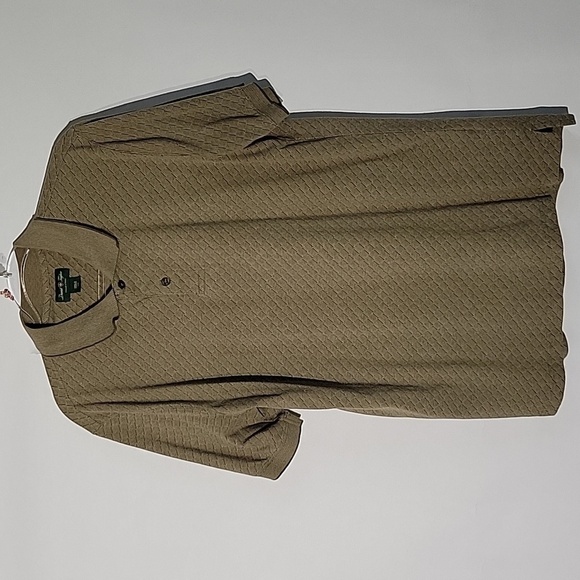 Men's David Taylor Collection Golf Polo, Dark Khaki Shirt, Size Large - Picture 1 of 7